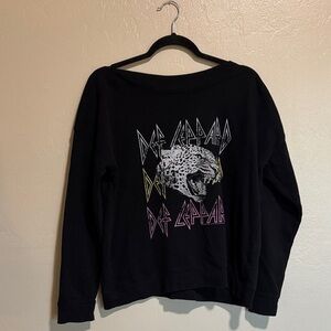 Maurices Def Leppard Graphic Black Sweatshirt